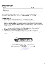 Предварительный просмотр 29 страницы Helpmation JP-C1H Manual