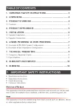 Preview for 3 page of HELVIA GLOBE-410W User Manual