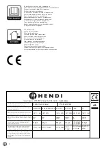 Preview for 2 page of Hendi 0063CO7365 Manual