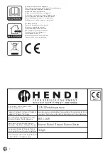 Preview for 2 page of Hendi 147610 User Manual