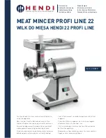 Preview for 1 page of Hendi PROFI LINE 22 User Manual