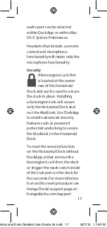 Preview for 17 page of Henge Docks Horizontal Dock Detailed User Manual