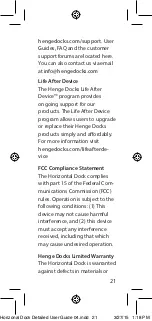 Preview for 21 page of Henge Docks Horizontal Dock Detailed User Manual