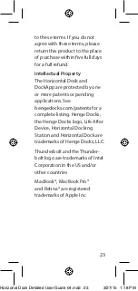 Preview for 23 page of Henge Docks Horizontal Dock Detailed User Manual