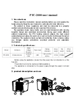 Preview for 3 page of Hengjin Electron PTC-2000 User Manual