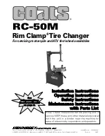 HENNESSY INDUSTRIES Coats Rim Clamp RC-50M Installation Instructions, Operating Instructions, Safety Instructions, Maintenance Instructions Wit preview