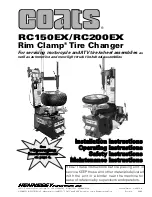 HENNESSY INDUSTRIES Coats Rim Clamp RC150EX Operating Instructions Manual preview