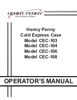 Henny Penny CEC-103 Operator'S Manual preview