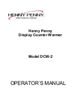Henny Penny DCW-2 Operator'S Manual preview