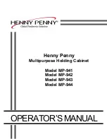 Henny Penny MP-941 Operator'S Manual preview