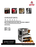 Henny Penny Wendy's MPC-21L Operator'S Manual preview