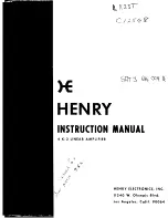 HENRY 4 K-2 Instruction Manual preview