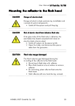 Preview for 23 page of Hensel-Visit UV Flash Dry 15/700 User Manual