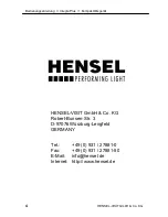 Preview for 4 page of Hensel Integra 1000 Plus User Manual