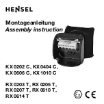 Preview for 1 page of Hensel KX 0202 C Assembly Instruction Manual