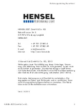 Preview for 3 page of Hensel POWER MAX L User Manual