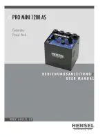 Preview for 1 page of Hensel Pro MINI 1200 AS User Manual