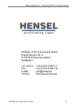 Preview for 3 page of Hensel Strobe Wizard Plus User Manual