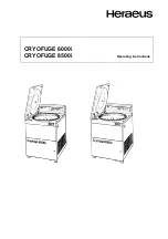 Heraeus CRYOFUGE 6000i Operating Instructions Manual предпросмотр