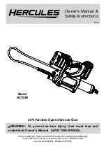 Предварительный просмотр 1 страницы Hercules 58607 Owner'S Manual & Safety Instructions