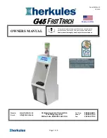 Предварительный просмотр 1 страницы Hercules G45 FastTrack Owner'S Manual