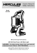 Hercules HC101B Owner'S Manual & Safety Instructions preview