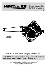 Предварительный просмотр 1 страницы Hercules HC102B Owner'S Manual & Safety Instructions