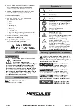 Preview for 4 page of Hercules HC106B Owner'S Manual & Safety Instructions