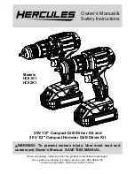 Hercules HC91K1 Owner'S Manual & Safety Instructions preview