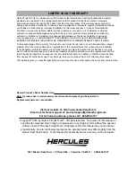 Предварительный просмотр 8 страницы Hercules HC91K1 Owner'S Manual & Safety Instructions