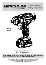 Hercules HD94B Owner'S Manual & Safety Instructions preview