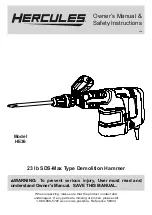 Hercules HE36 Owner'S Manual & Safety Instructions preview