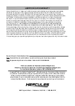 Предварительный просмотр 12 страницы Hercules HE61P Owner'S Manual & Safety Instructions