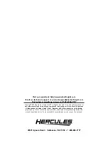 Preview for 20 page of Hercules HE77 Owner'S Manual & Safety Instructions