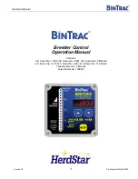 herdstar BinTrac Breeder Control Operation Manual предпросмотр