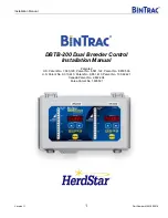 herdstar BinTrac DBTB-200 Installation Manual предпросмотр