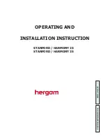 Предварительный просмотр 1 страницы hergom Harmony 25 Operating And Installation Instruction