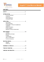 Preview for 3 page of Herida Healthcare ARG-121-2 User & Full Service Manual