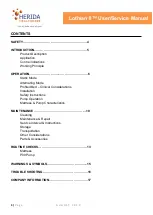 Preview for 3 page of Herida Healthcare HH/P09 User & Full Service Manual