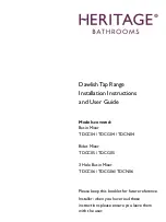 Предварительный просмотр 1 страницы Heritage Bathrooms Dawlish TDCC04 Installation Instructions And User Manual