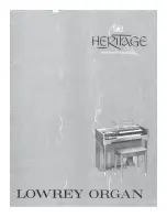 Предварительный просмотр 1 страницы Heritage Lowrey Organ Owner'S Manual