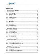 Preview for 2 page of Herkules Hebetechnik GmbH HLS 1200-11 Operating Manual And Test Record