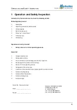 Preview for 5 page of Herkules Hebetechnik GmbH HLS 1200-13 Operating Manual And Test Record