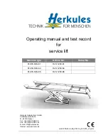 Herkules Hebetechnik GmbH K1200-HLS-61 Operating Manual And Test Record preview