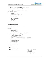 Preview for 5 page of Herkules Hebetechnik GmbH K1200-HLS-61 Operating Manual And Test Record