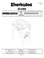 Предварительный просмотр 1 страницы HERKULES G100 Owner'S Manual