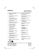 HERKULES SHZ 250 Operating Instructions Manual preview