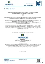 Предварительный просмотр 6 страницы HERMOS LFM 4x Customer'S Manual