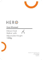 HERO Deluxe Seat Walker with Adjustable Height User Manual preview