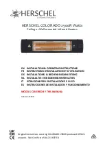 Herschel COLORADO 2500R Installation & Operating Instructions Manual preview